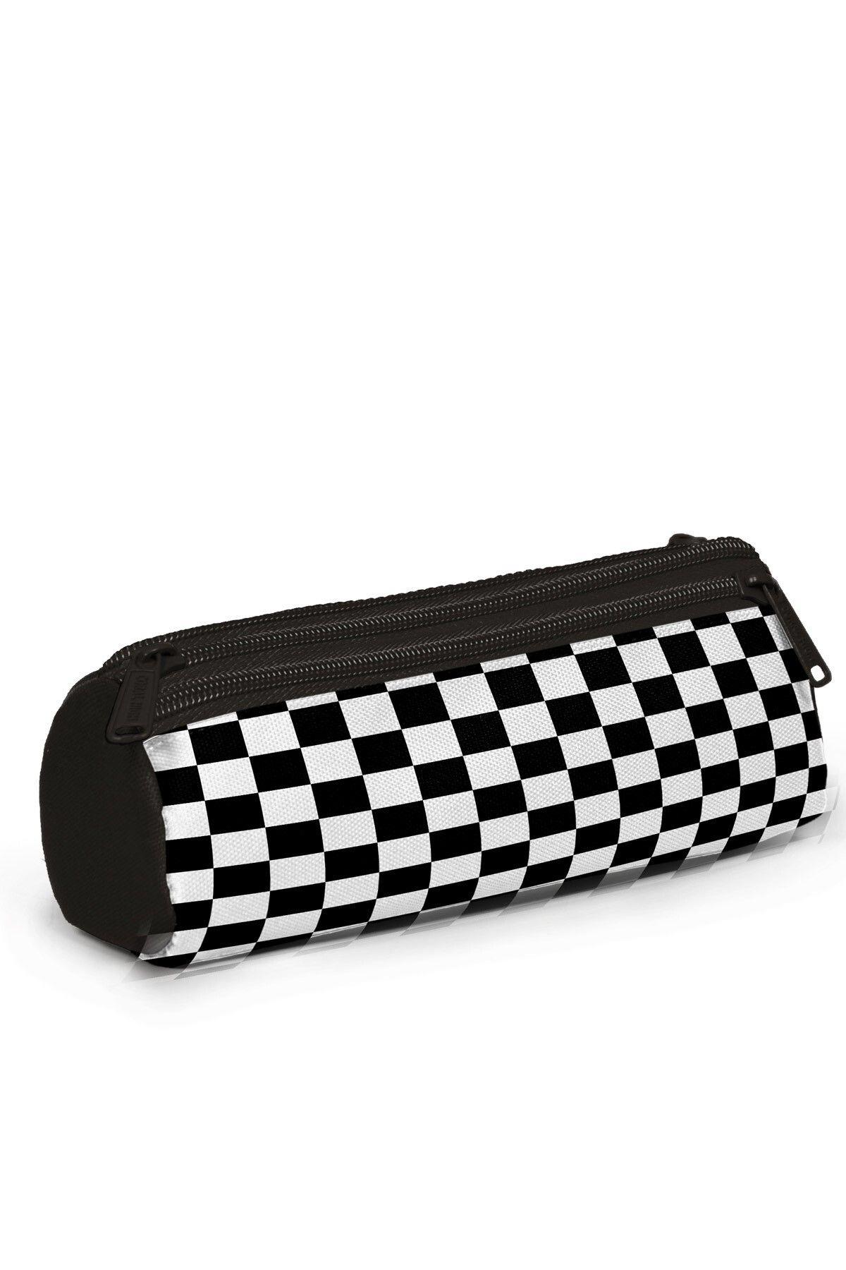 Coral High Siyah Beyaz Dama Desenli 3'lü Okul Çanta Seti SET0123677 - Kız