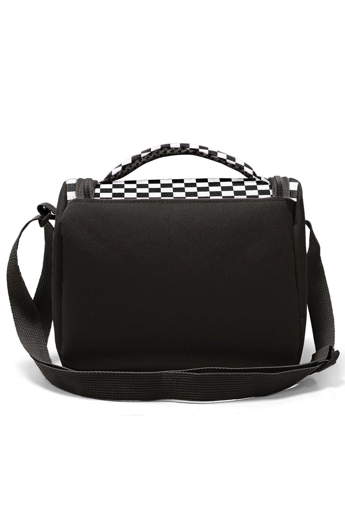 Coral High Siyah Beyaz Dama Desenli 3'lü Okul Çanta Seti SET0123677 - Kız