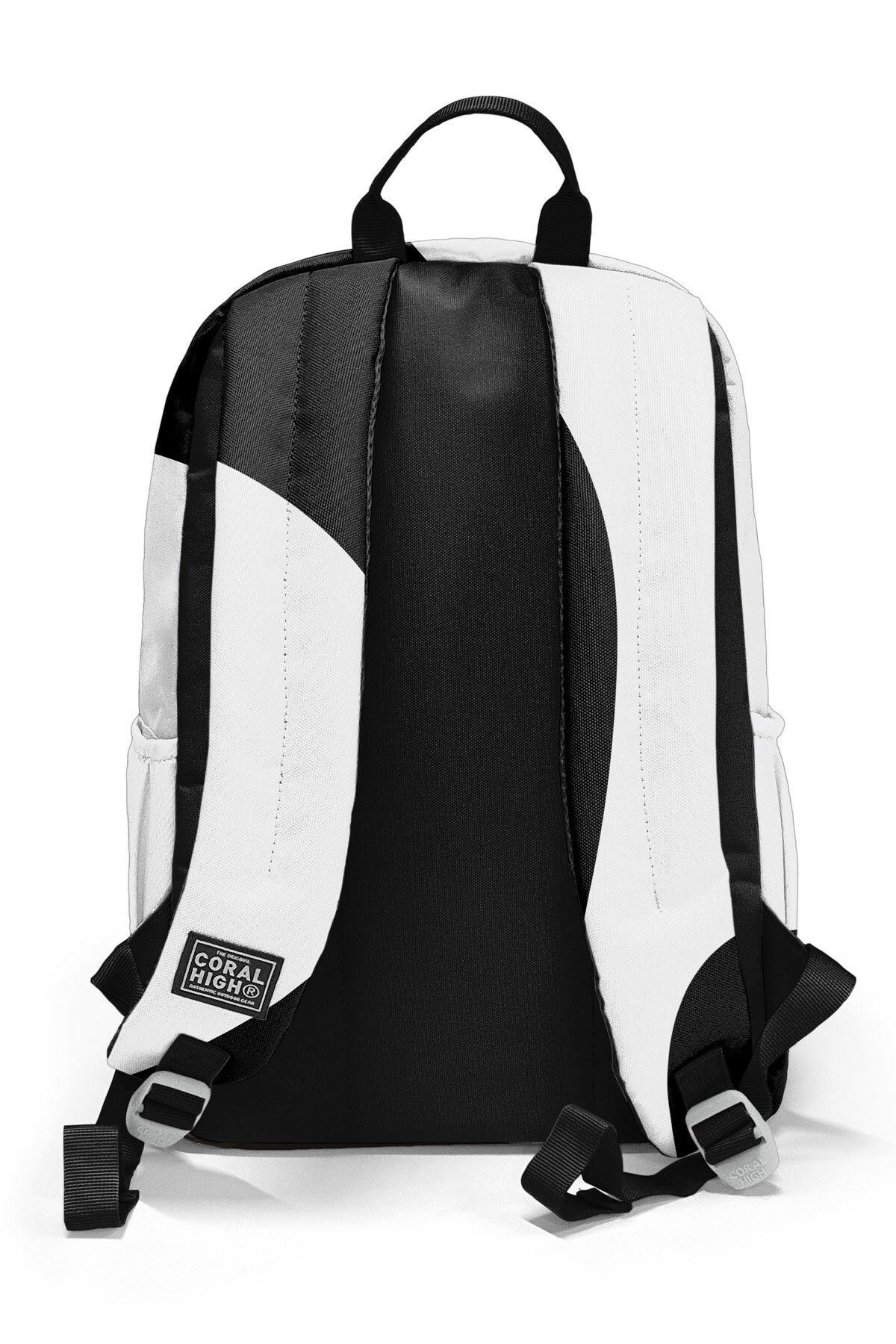Coral High Siyah Beyaz Desenli 3'lü Okul Çanta Seti SET0123687 - Erkek