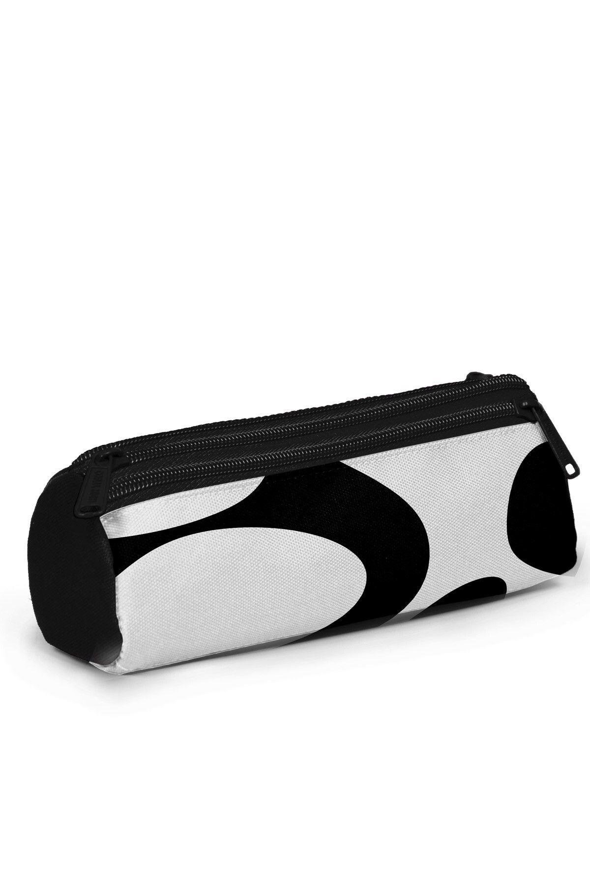 Coral High Siyah Beyaz Desenli 3'lü Okul Çanta Seti SET0123687 - Erkek