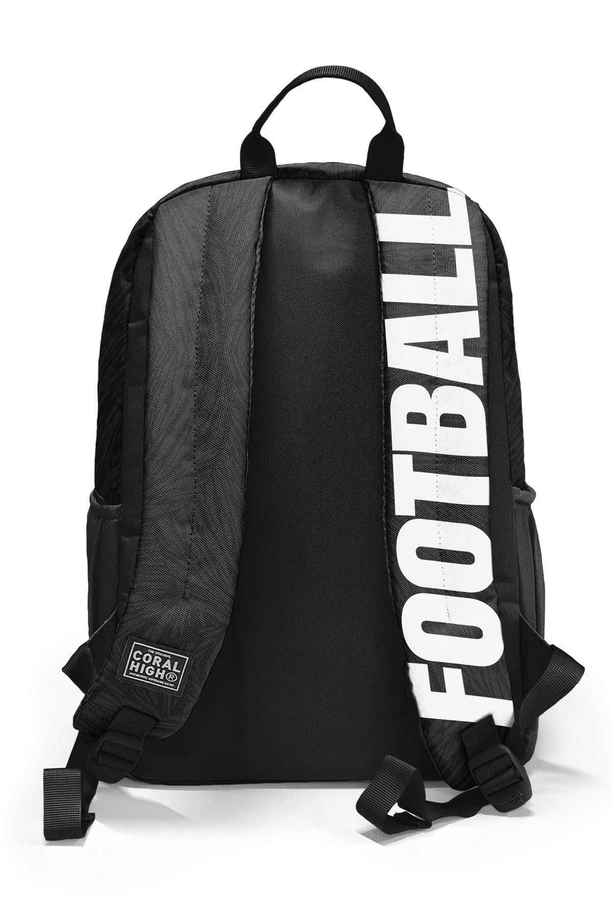 Coral High Siyah Futbol Desenli 3'lü Okul Çanta Seti SET0123698 - Erkek