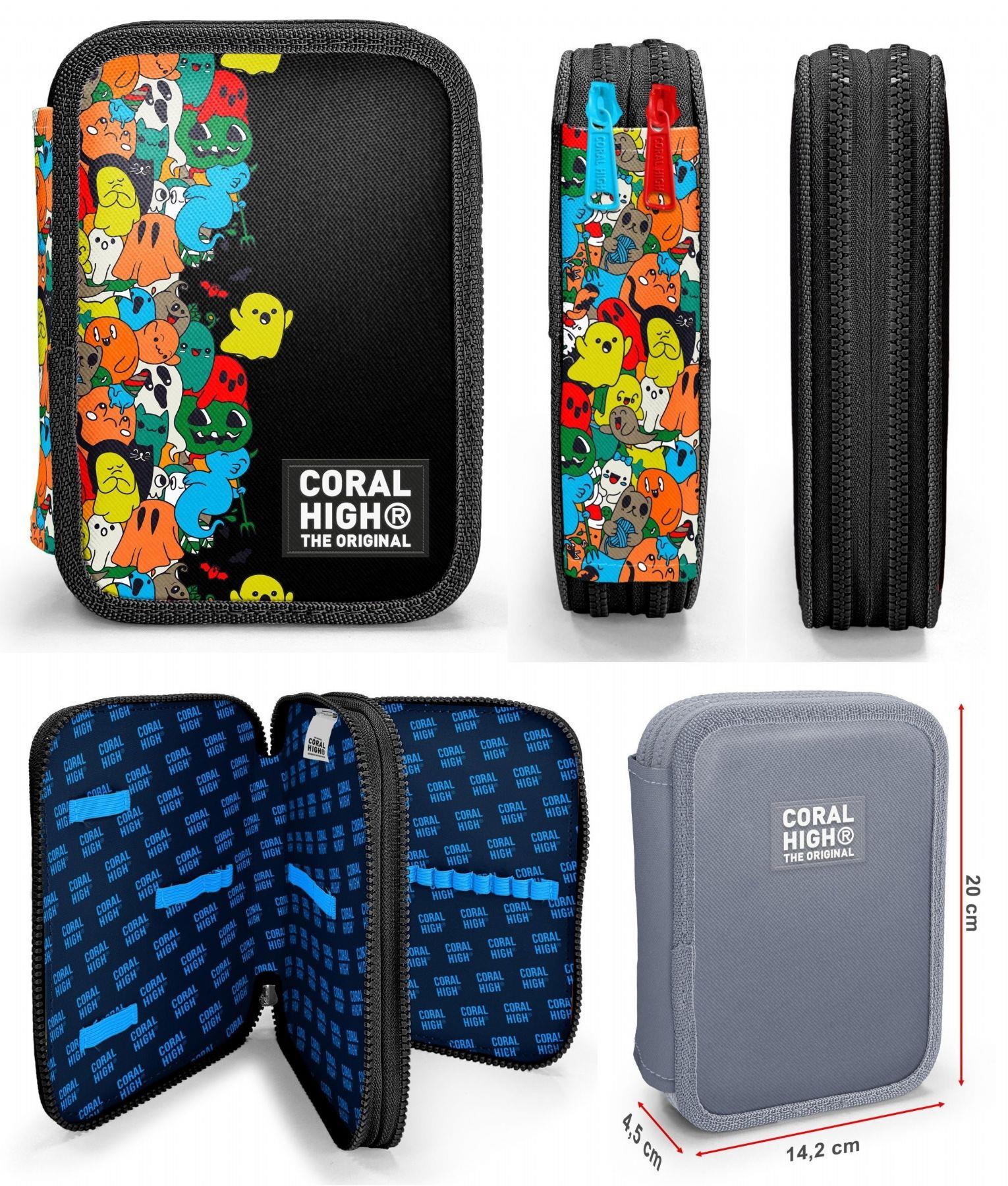 Coral High Siyah Hayaletler Erkek Çocuk Okul Çantası ve Organizer Kalemlik Seti 23774 11150