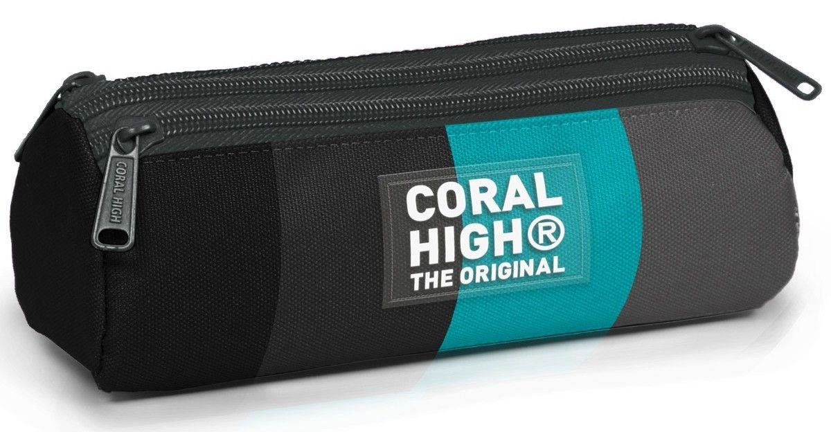 Coral High Siyah Yeşil Renk Geçişli Erkek Çocuk Okul Kalem Çantası - Üç Gözlü 11196