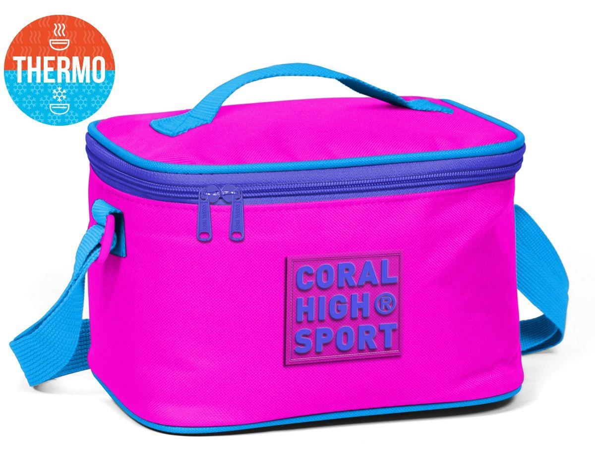 Coral High Sport Pembe Mavi Thermo Yemek Piknik ve Beslenme Çantası