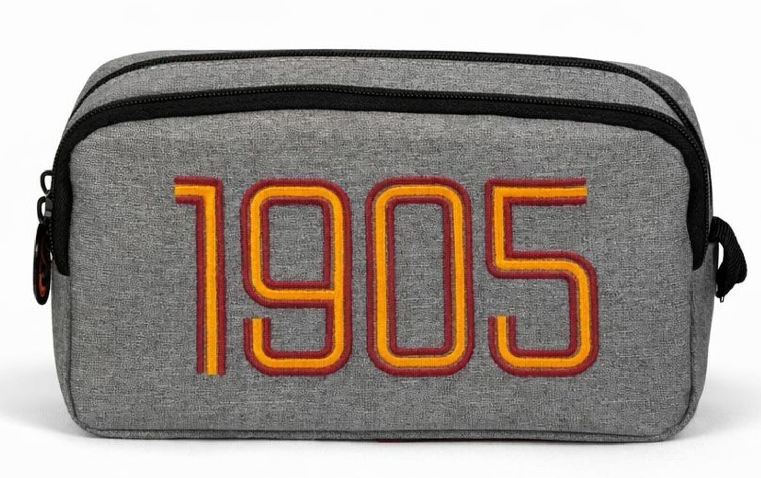 Galatasaray İki Gözlü Erkek Çocuk 1907 Baskılı Gri Okul Kalem Çantası/Kalemlik - 26923