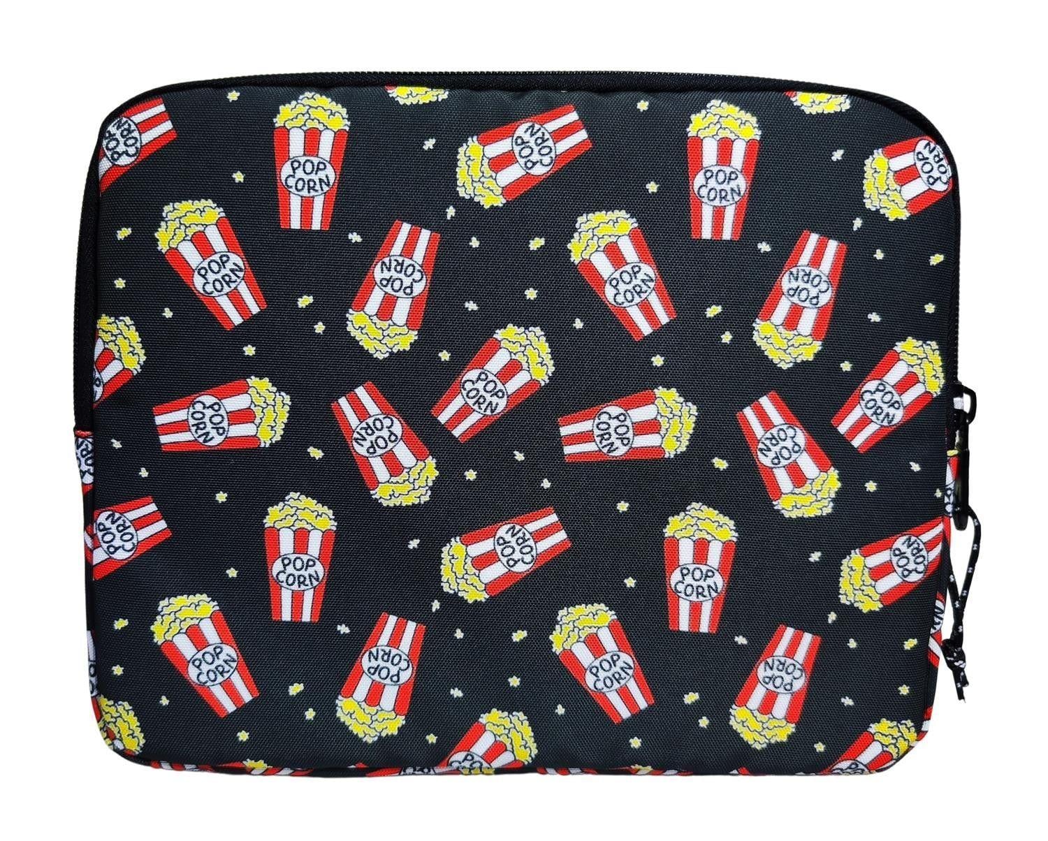 Jacbag Popcorn Siyah/Kırmızı Üç Cepli Tablet Telefon Not Defteri El Çantası - Çocuk/Yetişkin