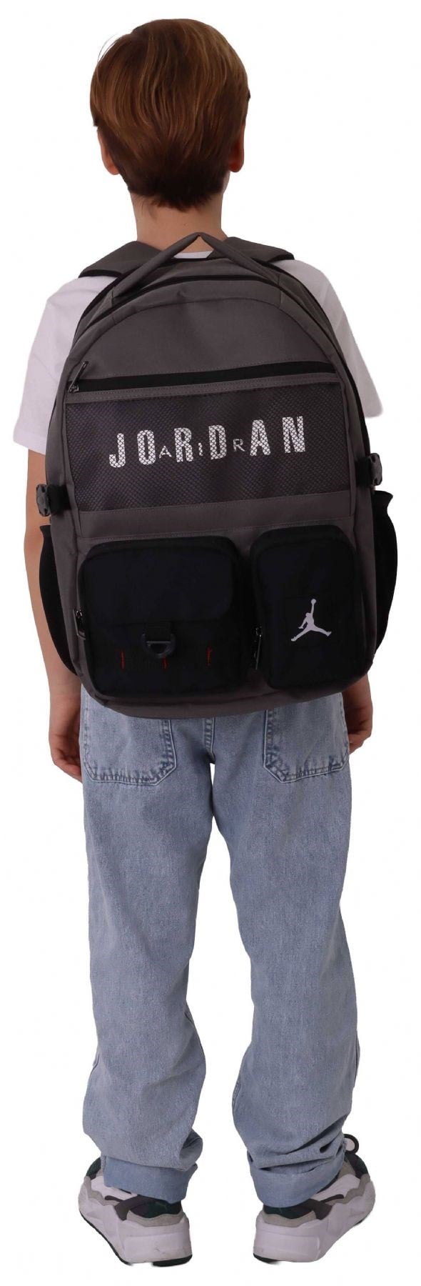 Jordan Air Beş Bölmeli Brooklyn Grey Gri Erkek Çocuk Günlük ve Okul Sırt Çantası - Q3182