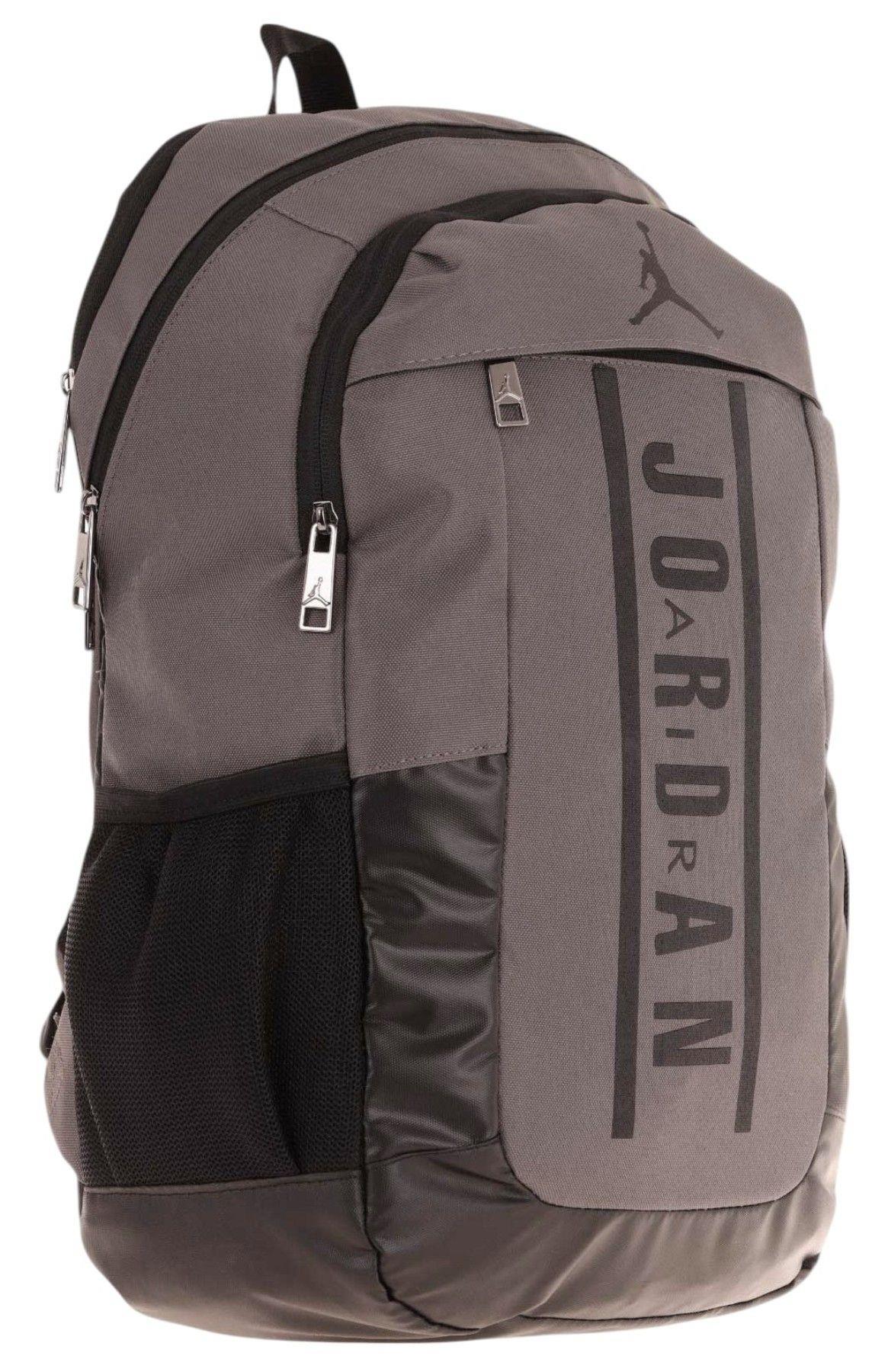 Jordan Air Boston Gri Renk Laptop Bölmeli Okul ve Günlük Sırt Çantası - Q3113