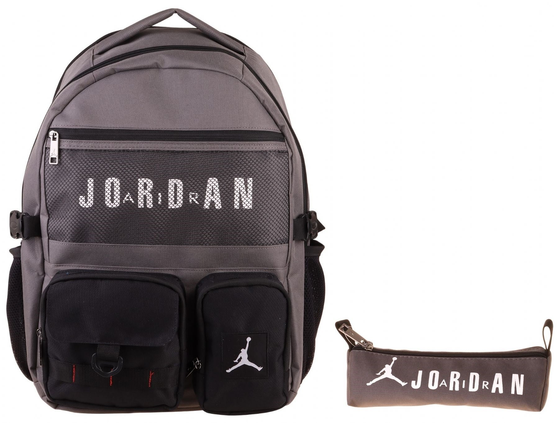 Jordan Air Brooklyn Grey Gri İkili Sırt Çantası ve Kalemlik Seti - Erkek Çocuk - SETJA-Q3182C