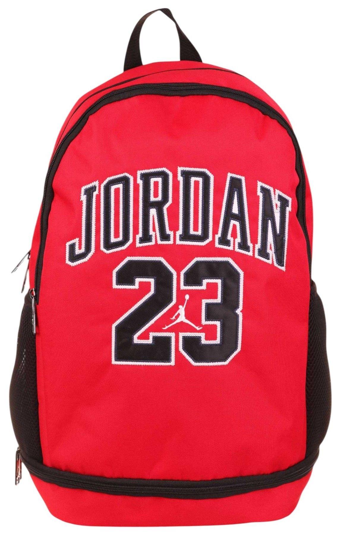 Jordan Air Chicago Kırmızı Üç Gözlü Jordan 23 Yazılı  Okul ve Günlük Sırt Çantası - Kız - Q3134