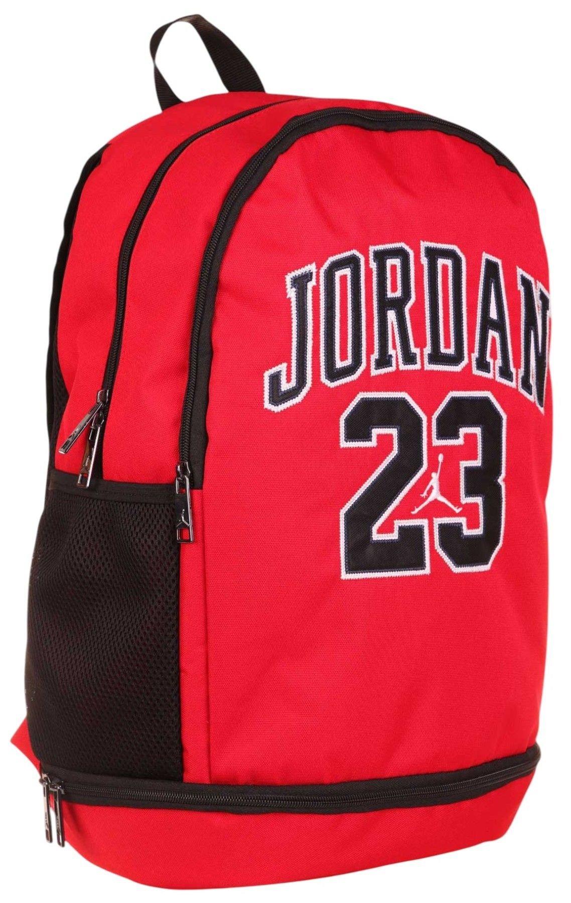 Jordan Air Chicago Kırmızı Üç Gözlü Jordan 23 Yazılı  Okul ve Günlük Sırt Çantası - Kız - Q3134