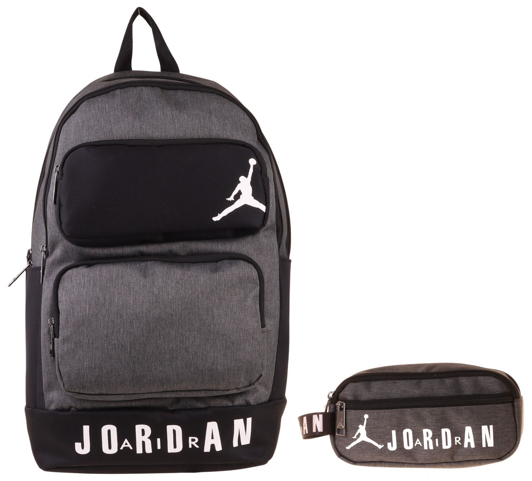 Jordan Air Cleveland Grey Gri İkili Sırt Çantası ve Kalemlik Seti - Erkek Çocuk - SETJA-Q3170C