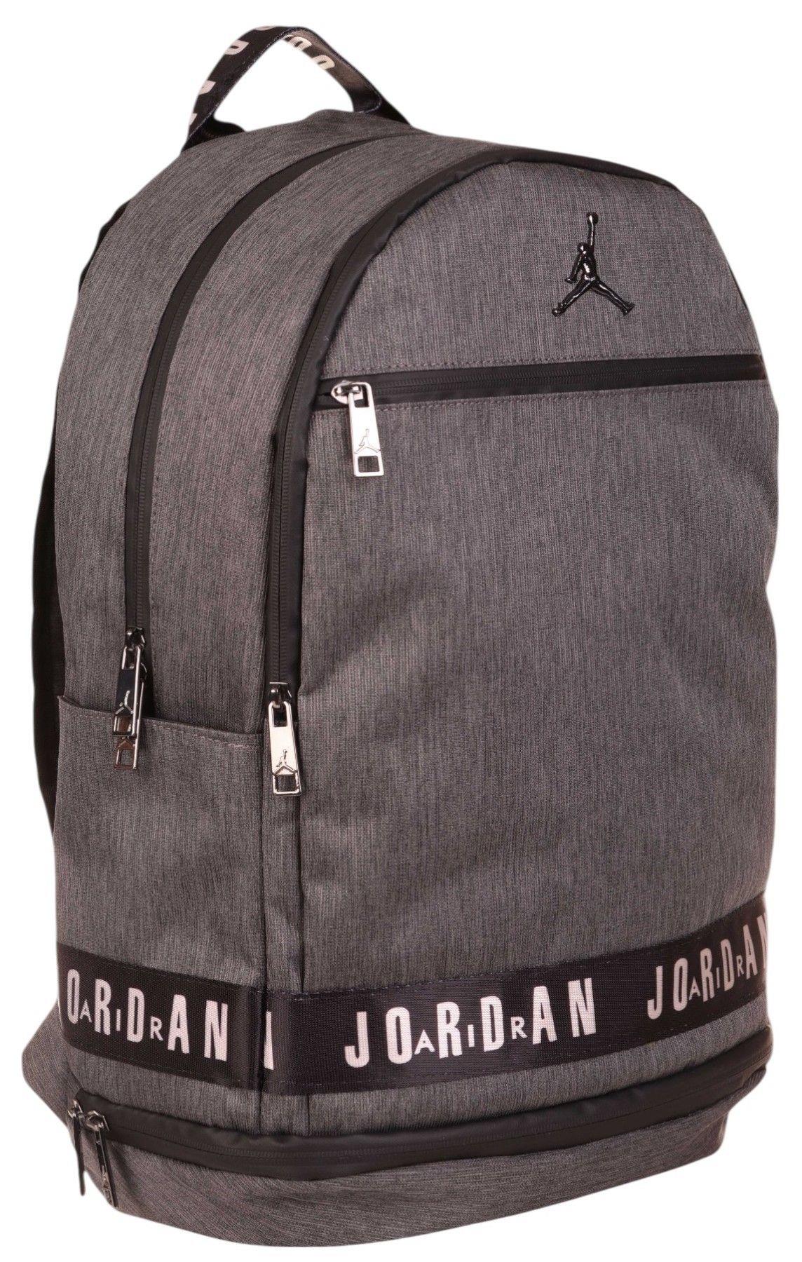 Jordan Air Georgia Gri, Erkek Çocuk, Dört Bölmeli Okul ve Günlük Sırt Çantası - Q3146