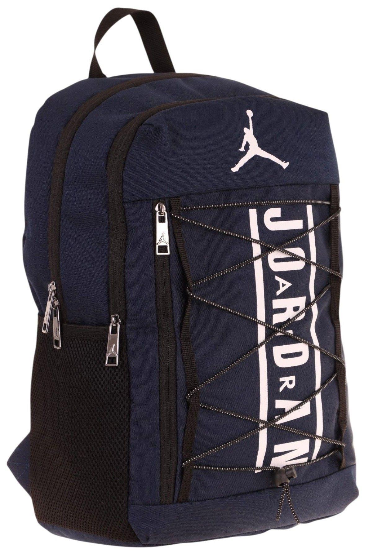 Jordan Air New Orlieans Lacivert Beyaz Üç Bölmeli Okul, Günlük, Seyahat Sırt Çantası - Erkek - Q3158