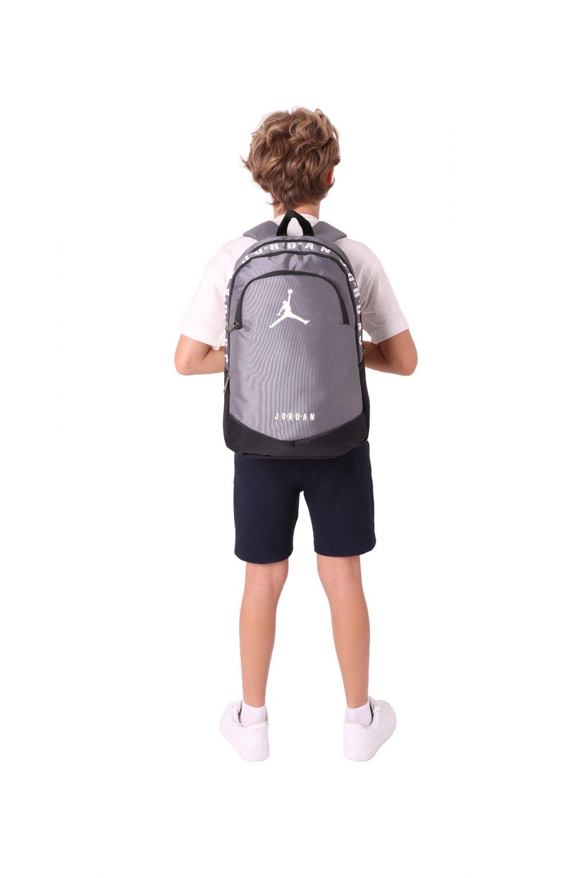 Jordan Air Oklahama Okul ve Günlük Sırt Çantası - Gri - Q3092