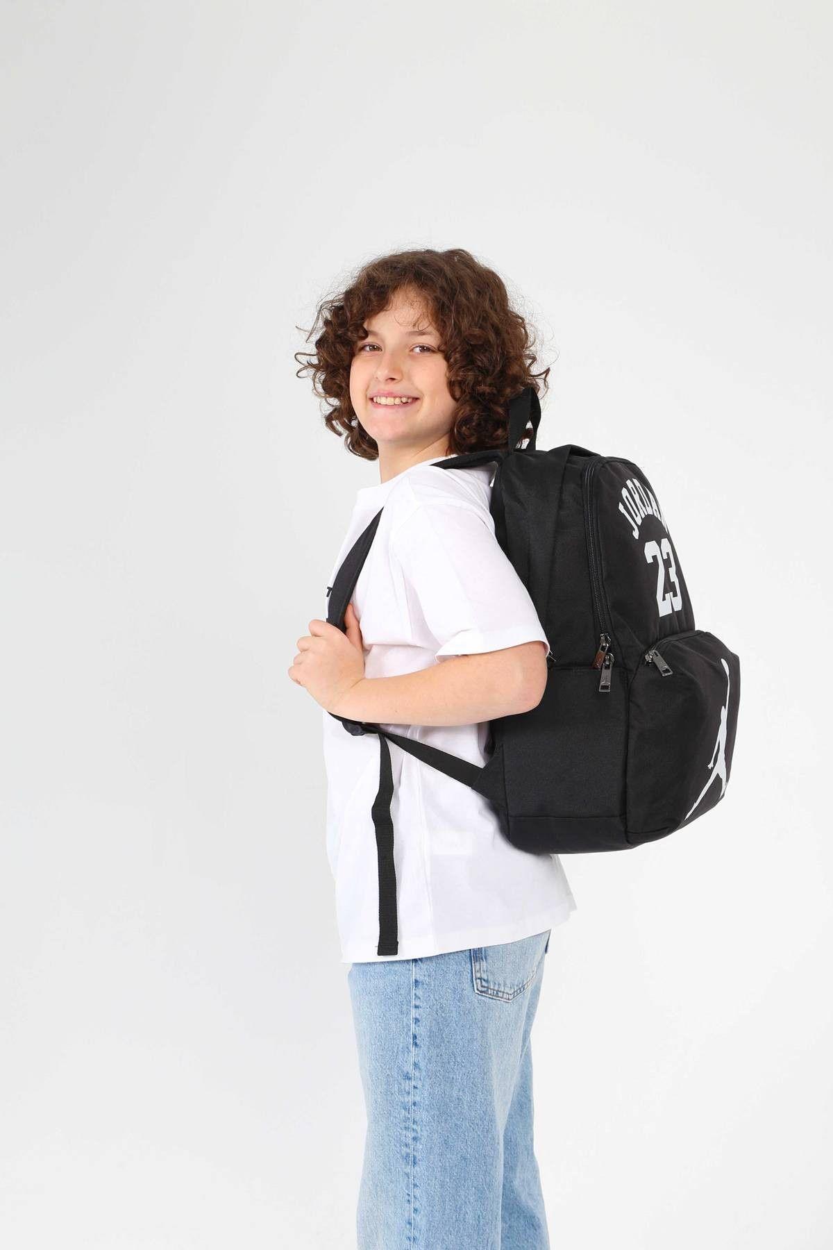 Jordan Air Okul ve Günlük Sırt Çantası (Minnesota Siyah) - Erkek - Üç  Bölmeli - Q3129