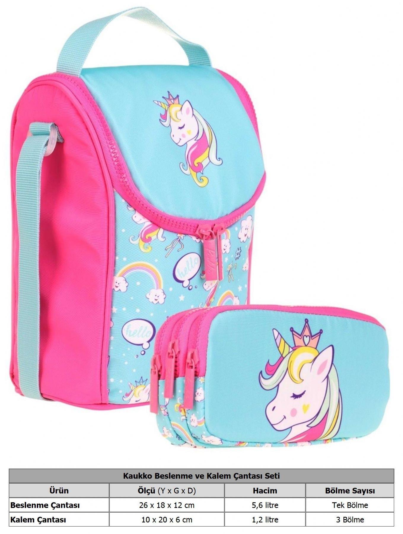 Kaukko Beslenme Çantası ve Kalem Çantası Seti