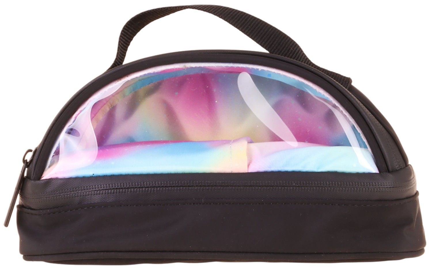 Kaukko Black Rainbow Parlak Kumaş Detaylı (Siyah - Çok Renkli) Kız Çocuk Kalem Çantası/Kalemlik - K1858
