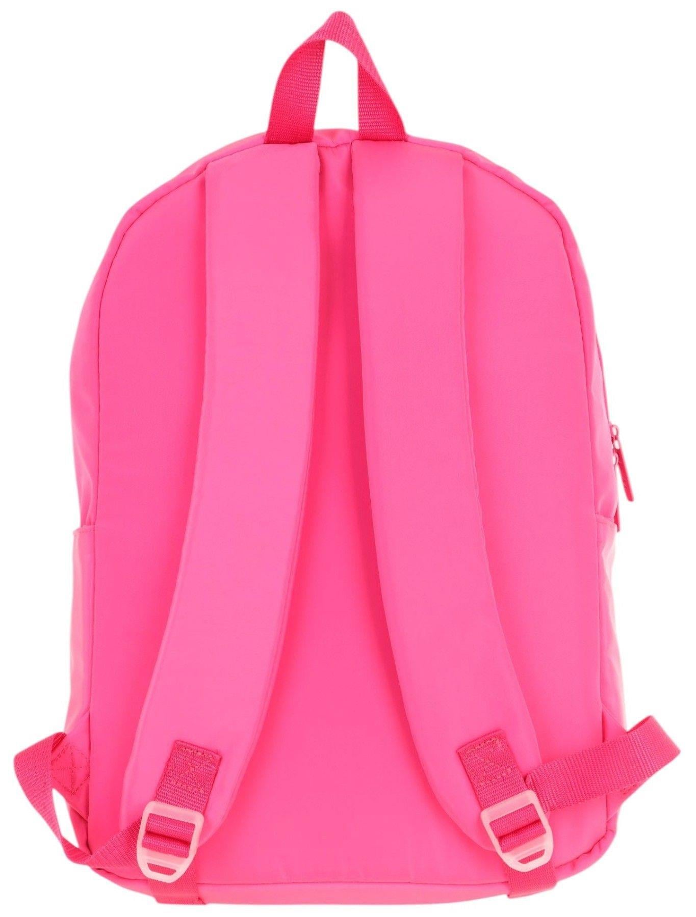 Kaukko Bright Kız Çocuk Taşlı Pembe Üç Bölmeli Okul Çantası - K1811