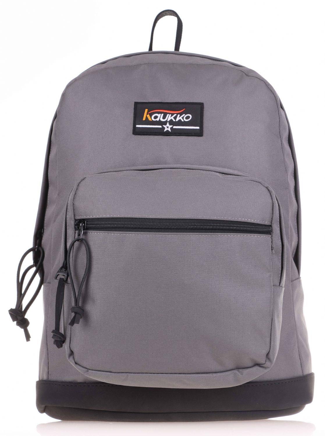 Kaukko Gri Üç Bölmeli Okul Günlük Sırt Çantası ve Kalemlik Seti