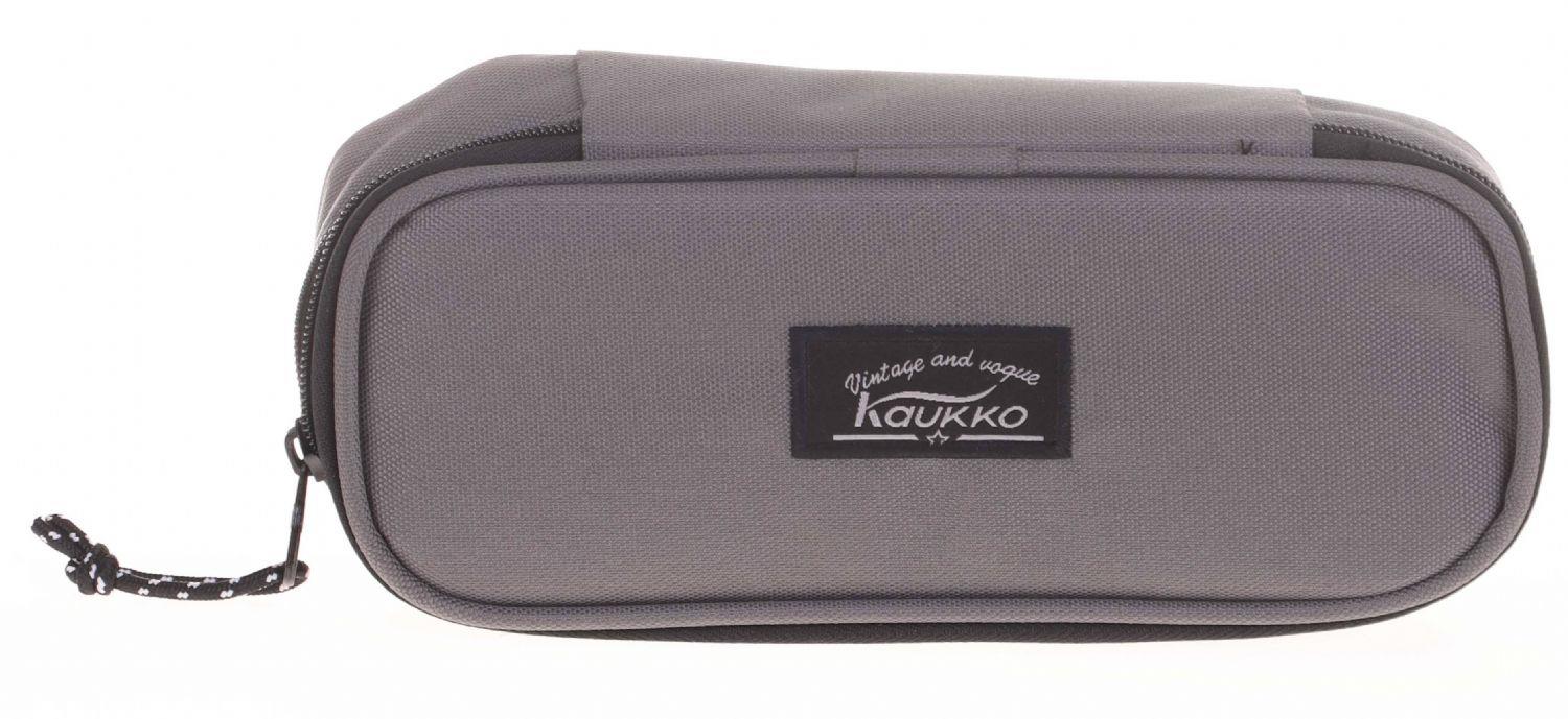 Kaukko Gri Üç Bölmeli Okul Günlük Sırt Çantası ve Kalemlik Seti