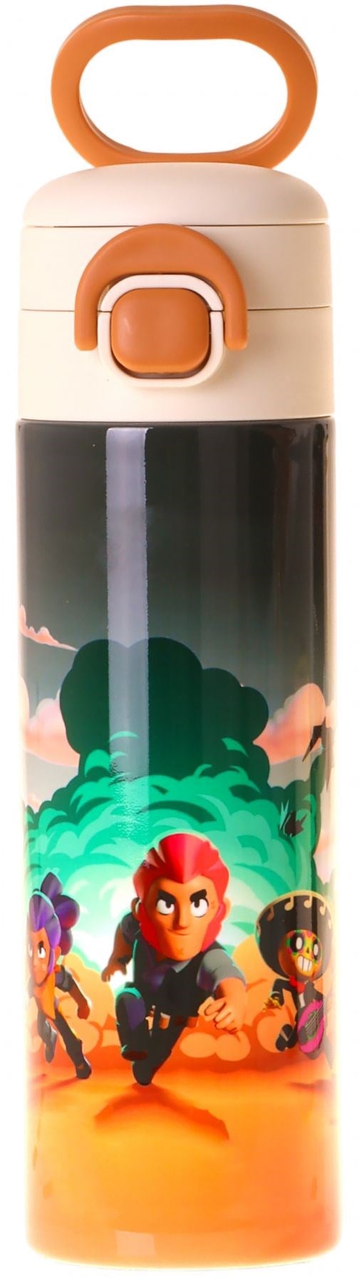 Kaukko Kids 520 ml Aviator Baskılı Siyah Erkek Çocuk Çelik Termos Matara (Çift İçim Kilitli Kapak) - L5427