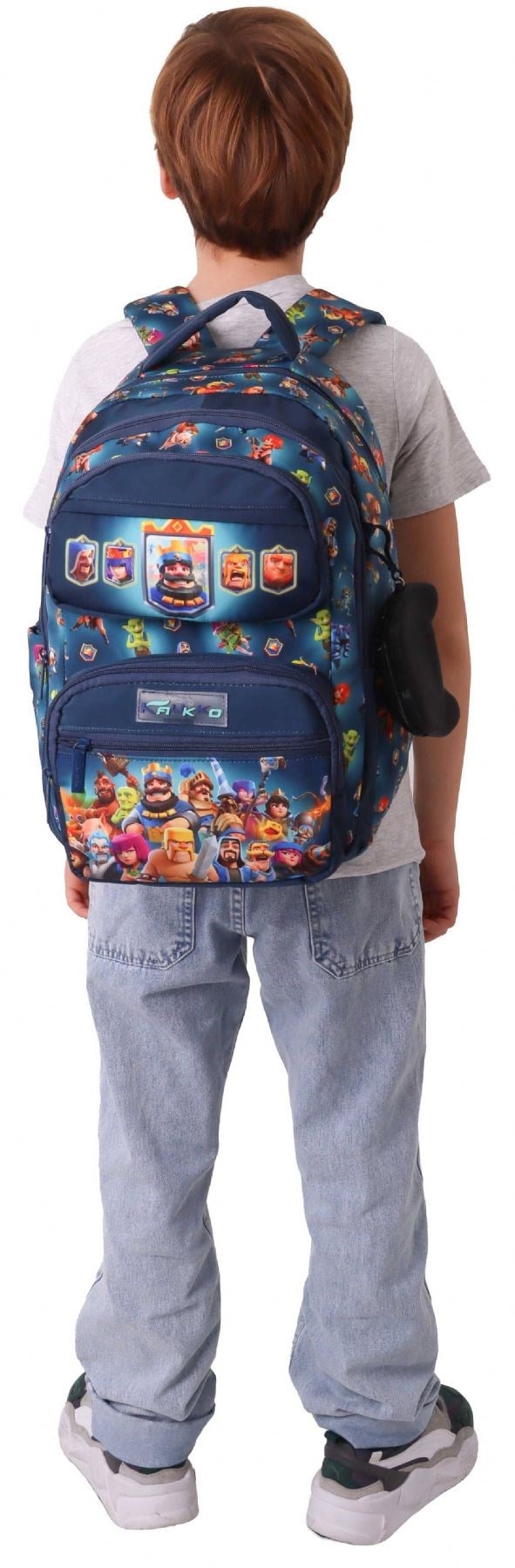 Kaukko Kids Beş Bölmeli Erkek Çocuk Boom Baskılı Lacivert İlkokul Okul Sırt Çantası - L5419