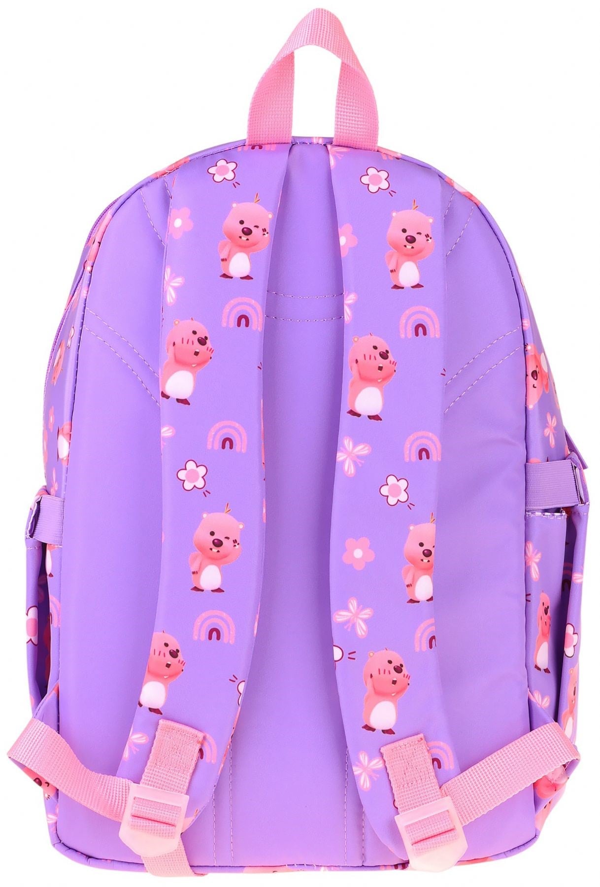 Kaukko Kids Dört Bölmeli Kız Çocuk Loopy Baskılı Lila - Pembe Okul Sırt Çantası - L5303