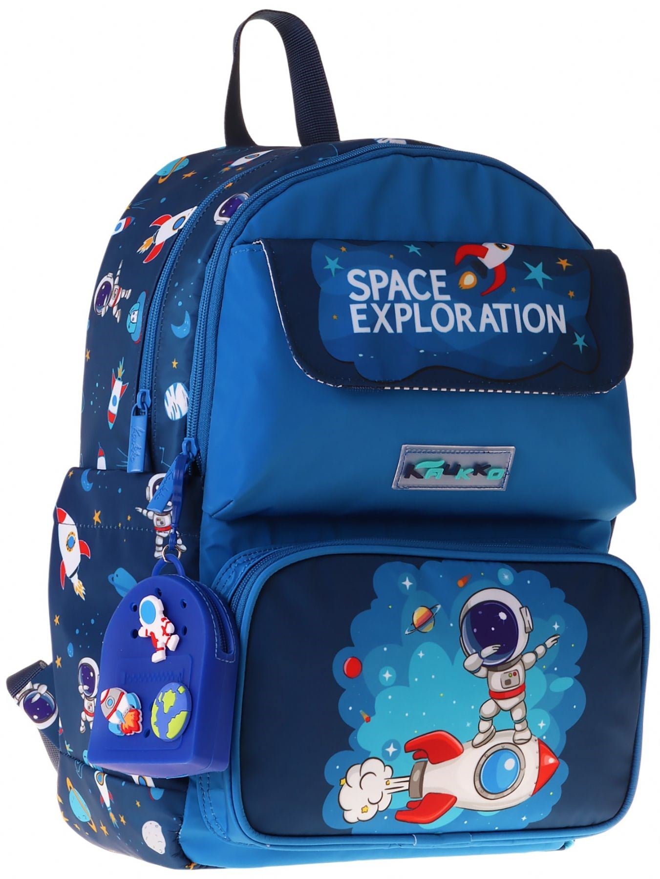 Kaukko Kids Erkek Çocuk Astronot Baskılı Okul Çantası - Lacivert - Space - L5364