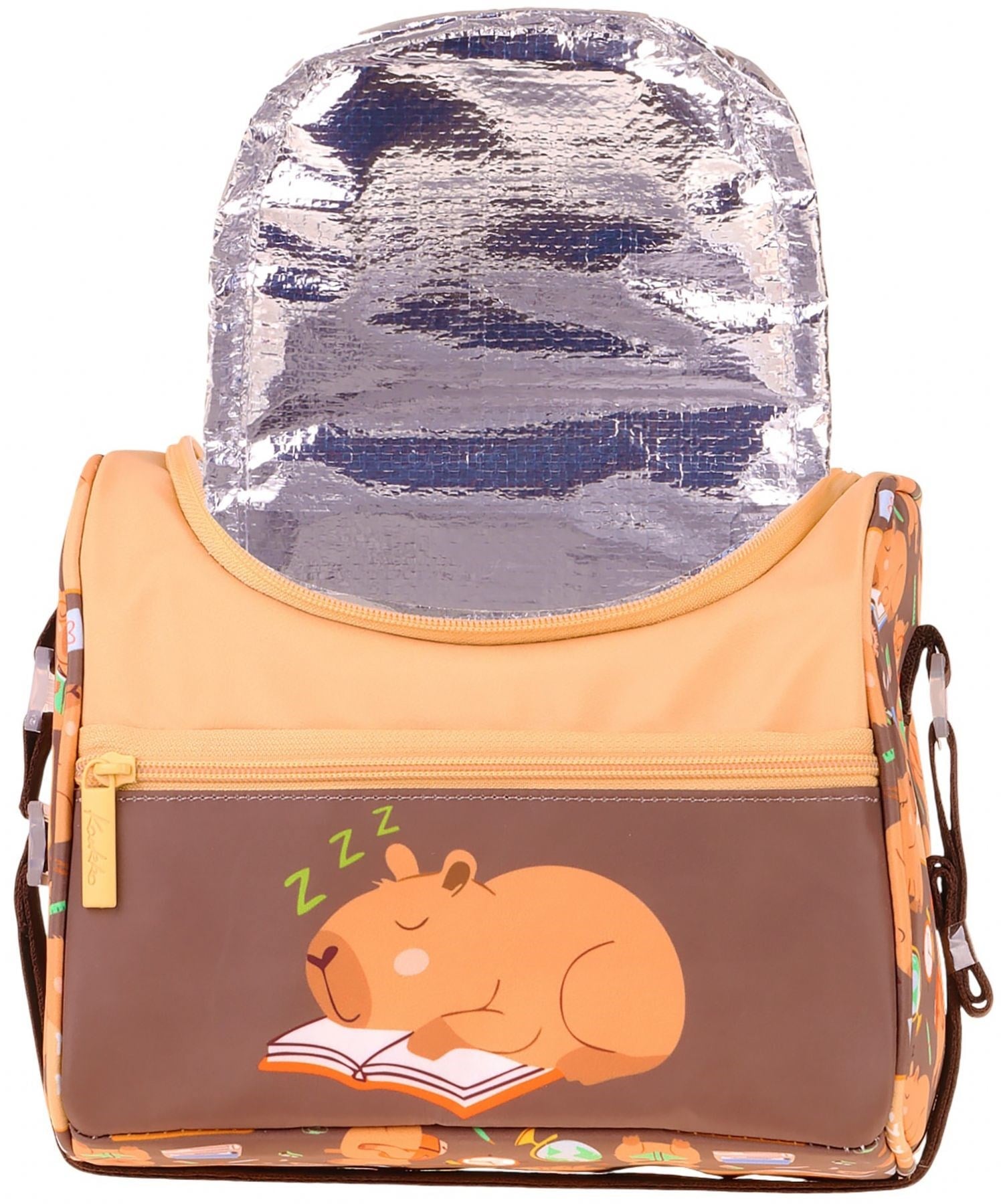 Kaukko Kids Erkek Çocuk Clever Baskılı Isı Yalıtımlı Okul Beslenme Çantası (Kahverengi) - L5385