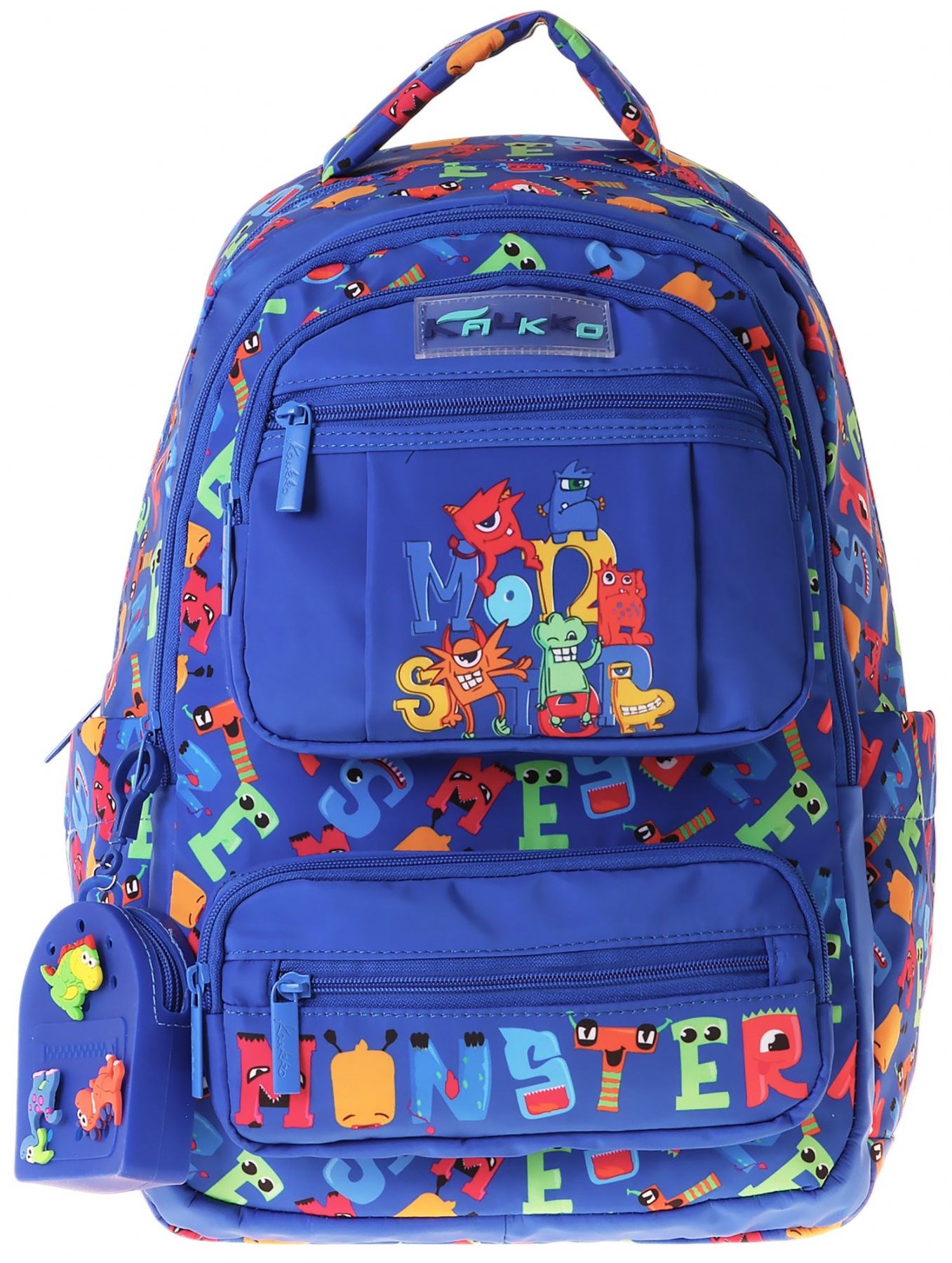 Kaukko Kids Erkek Çocuk Moster Baskılı (Monster) Altı Bölmeli İlkokul Sırt Çantası - L5404