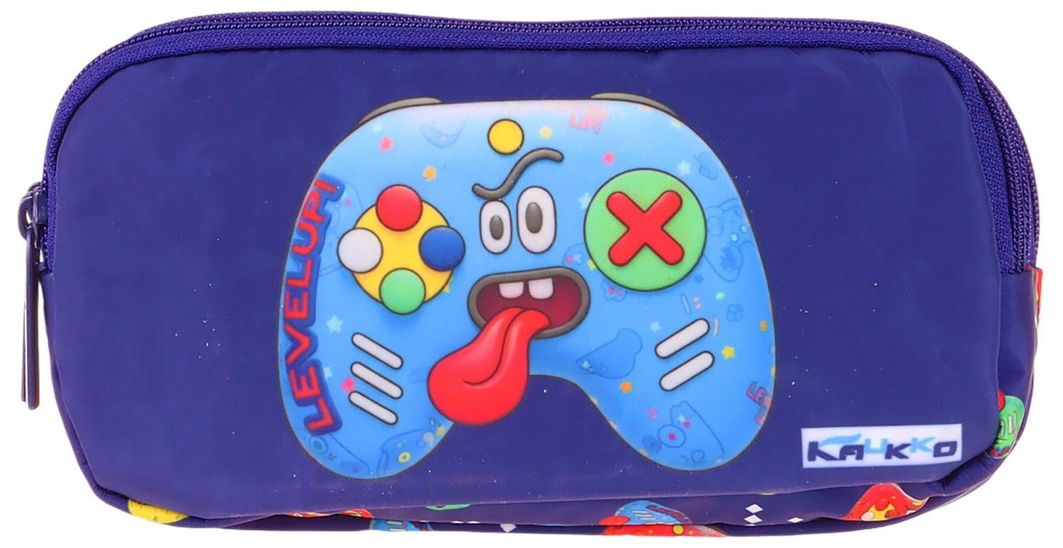Kaukko Kids Good Game Baskılı Lacivert - Kırmızı Erkek Çocuk Okul Kalemliği Kalem Çantası - L5391