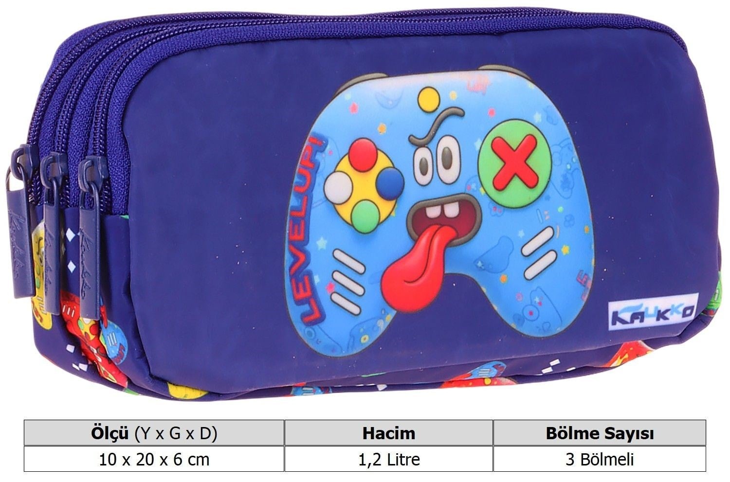Kaukko Kids Good Game Baskılı Lacivert - Kırmızı Erkek Çocuk Okul Kalemliği Kalem Çantası - L5391