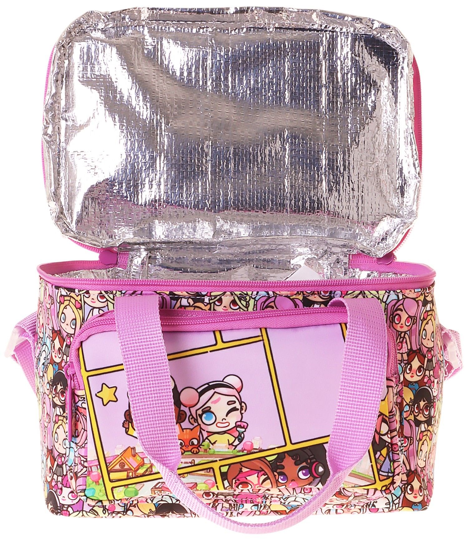 Kaukko Kids İki Bölmeli Thermo Okul Beslenme Çantası - Nagy Baskılı Pembe Renk (Kız Çocuk) - L5334