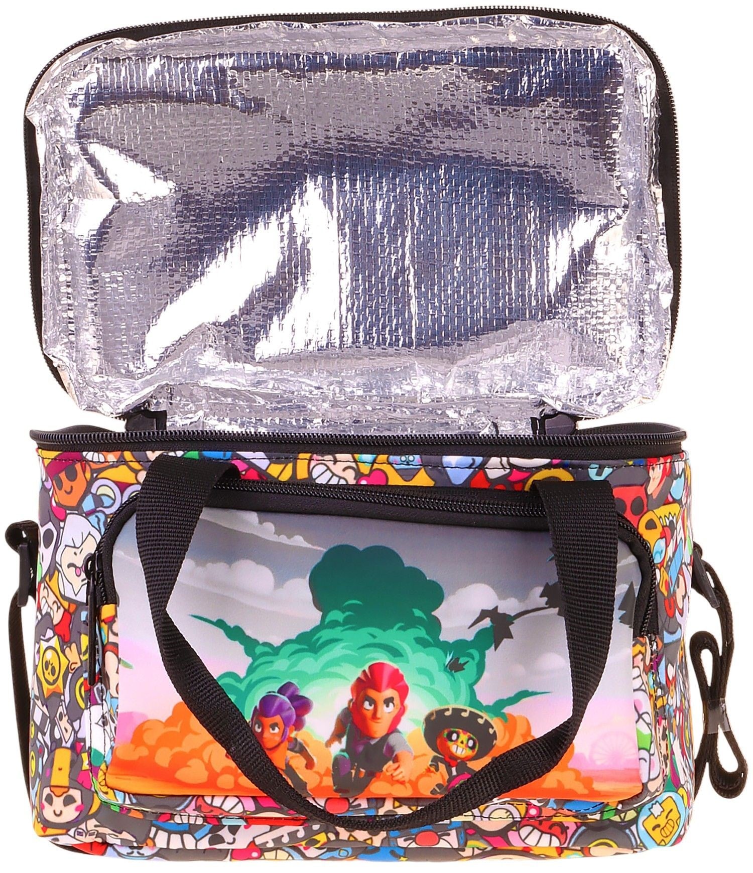 Kaukko Kids İki Bölmeli Thermo Okul Beslenme Çantası - Aviator Baskılı Siyah Renk (Erkek Çocuk) - L5425