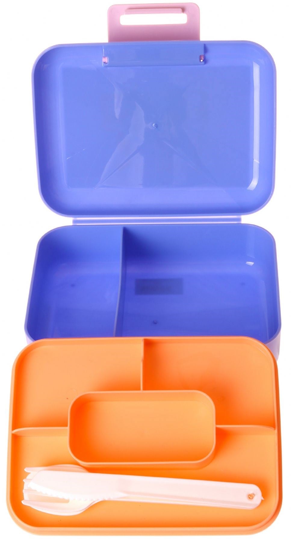 Kaukko Kids Kız Çocuk Cat Life Baskılı Mor - Krem Çift Katlı Beslenme Kabı - L5317