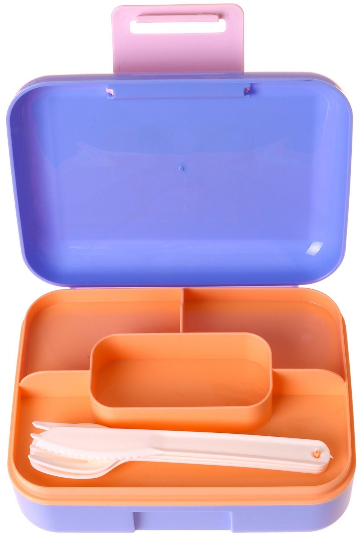 Kaukko Kids Kız Çocuk Dondurma Desenli Pembe Çift Katlı Beslenme Kabı - L5287
