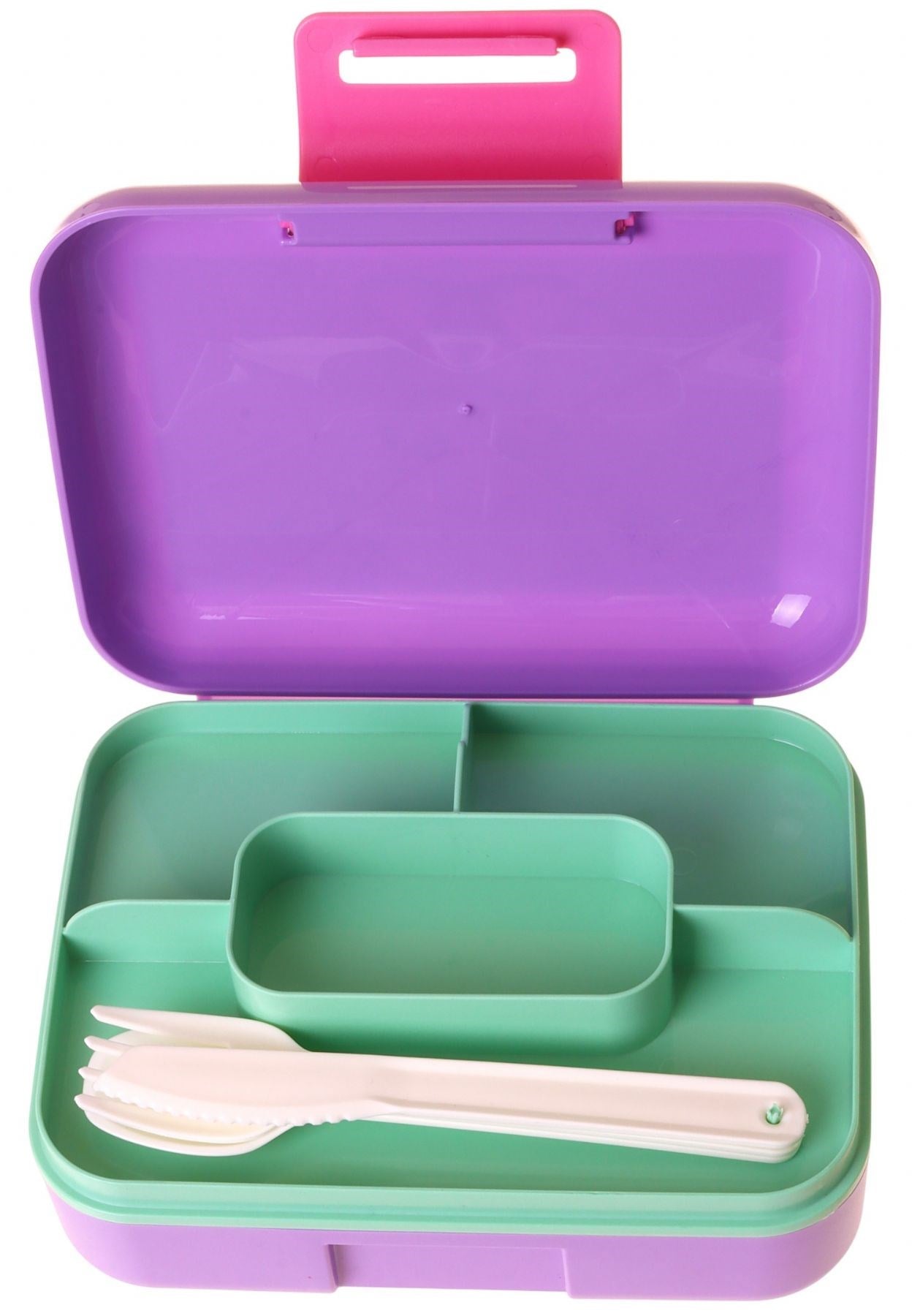 Kaukko Kids Kız Çocuk Loopy Baskılı Pembe Çift Katlı Beslenme Kabı - L5307