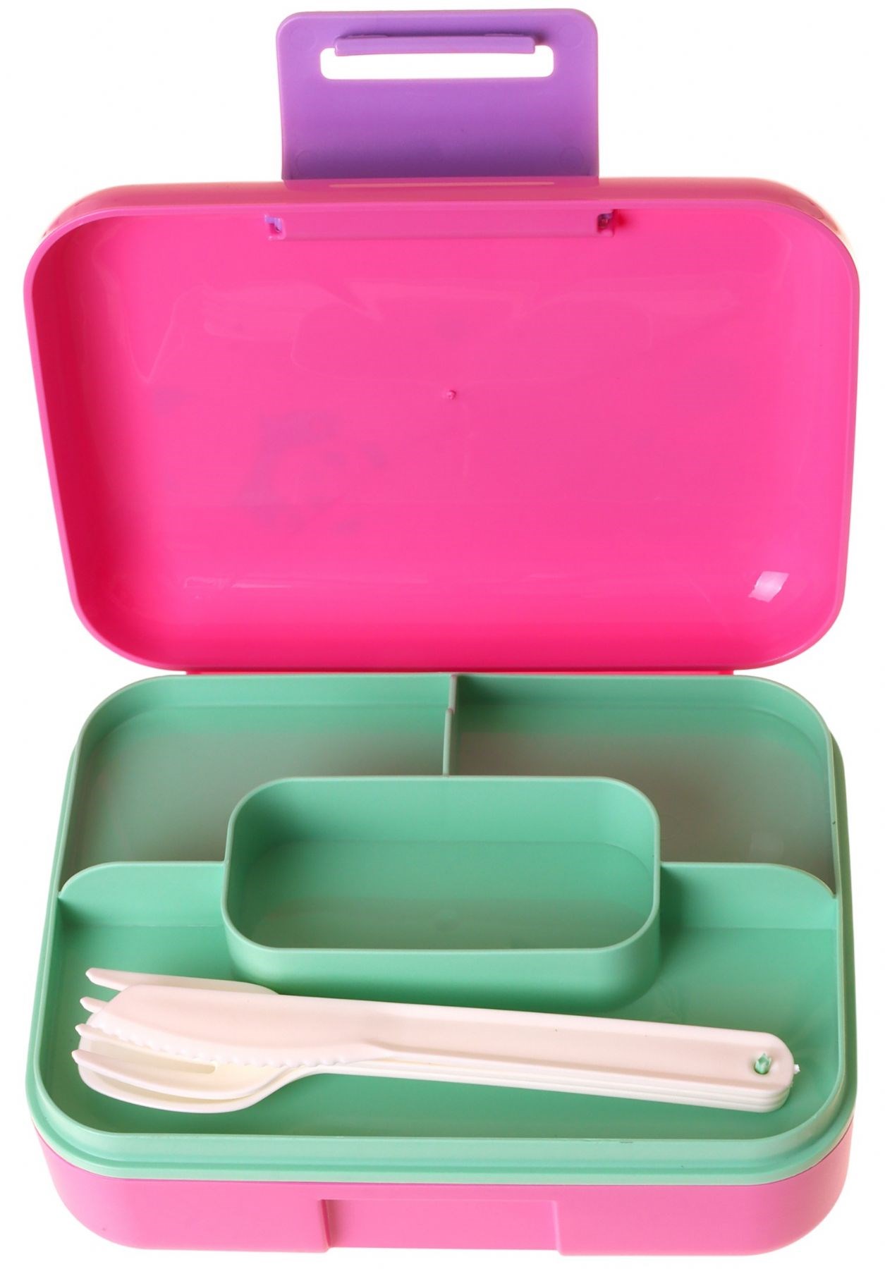 Kaukko Kids Kız Çocuk Molang Baskılı Pembe - Sarı Çift Katlı Beslenme Kabı - L5322