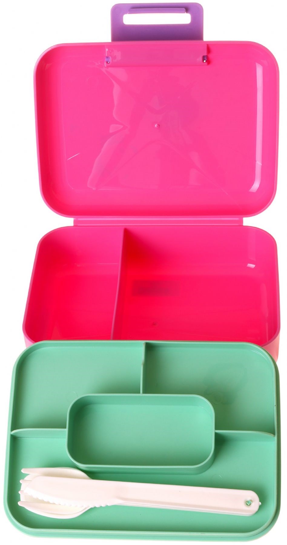 Kaukko Kids Kız Çocuk Nagy Baskılı Pembe Çift Katlı Beslenme Kabı - L5337