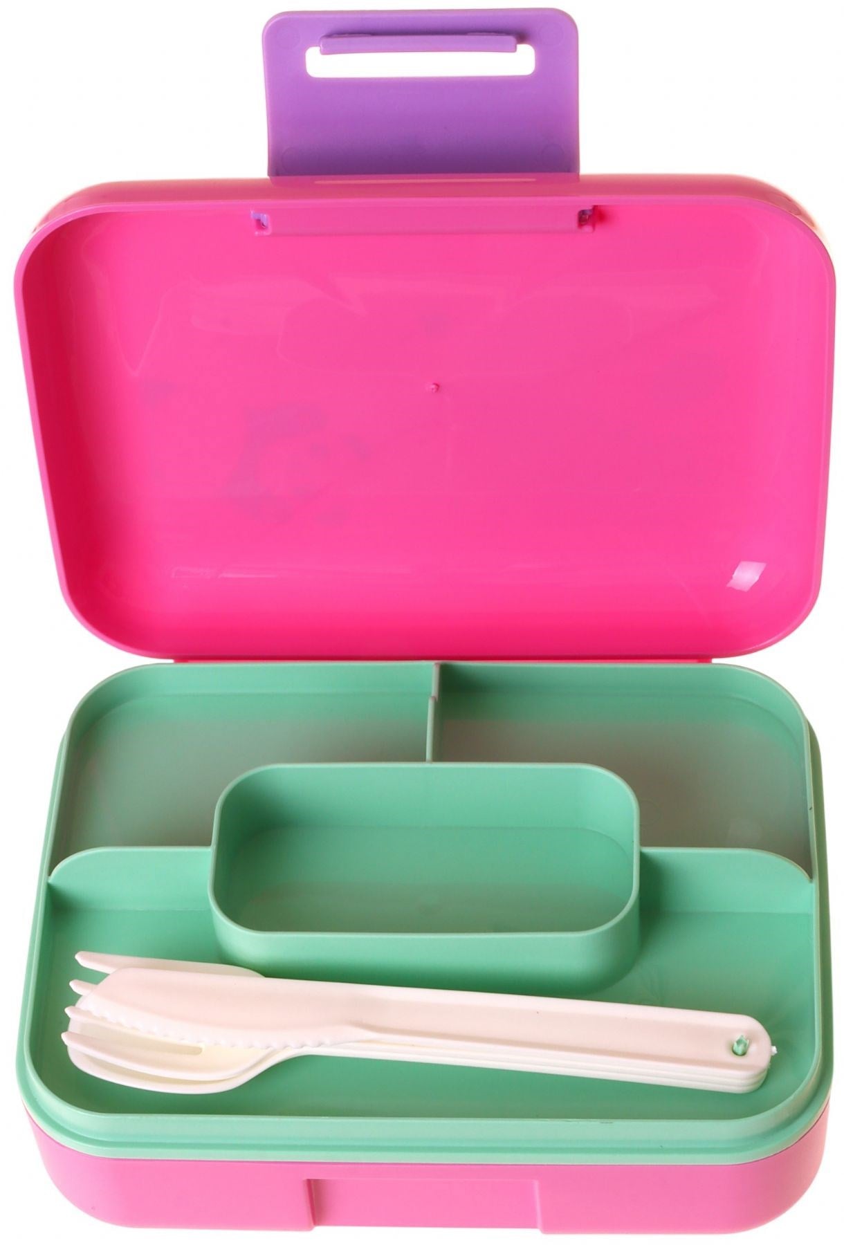 Kaukko Kids Kız Çocuk Nagy Baskılı Pembe Çift Katlı Beslenme Kabı - L5337