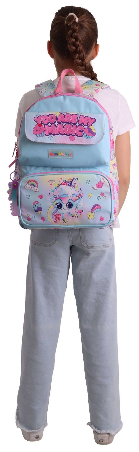 Kaukko Kids Kız Çocuk Sen Benim Sihrimsin Baskılı Okul Çantası - Pembe - Magic - L5283