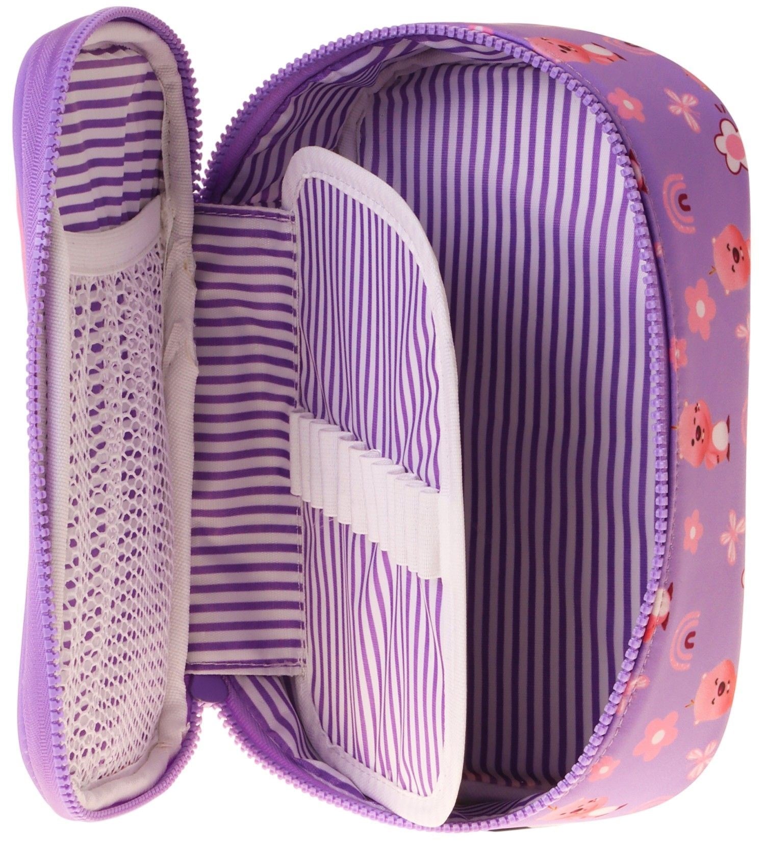 Kaukko Kids Loopy Baskılı Lila - Pembe Kız Çocuk Organizer Kalem Çantası - Kalemlik - L5295