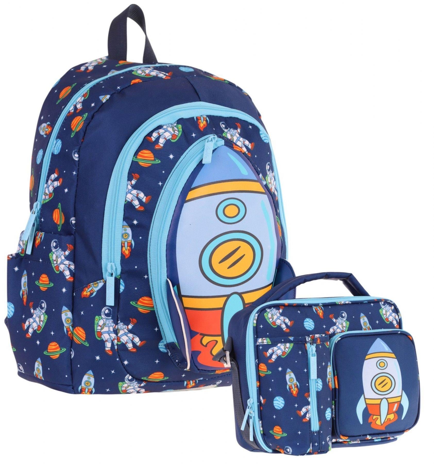 Kaukko Kids Roket Detaylı Okul Çantası (L5260) ve Thermo Beslenme Çantası (L7260) Seti - Erkek Çocuk