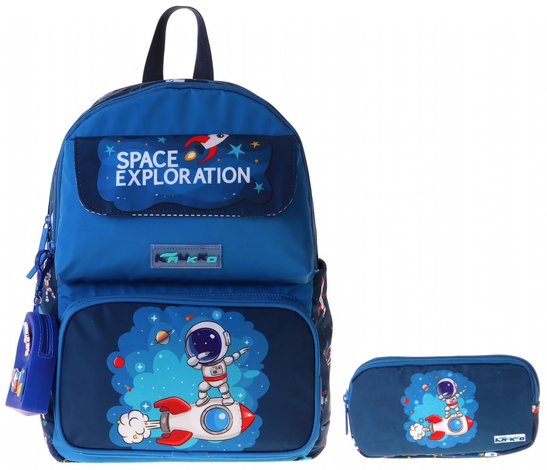 Kaukko Kids Space Lacivert Erkek Çocuk İlkokul Sırt Çantası ve Kalem Çantası Seti - SETKK-L5364C