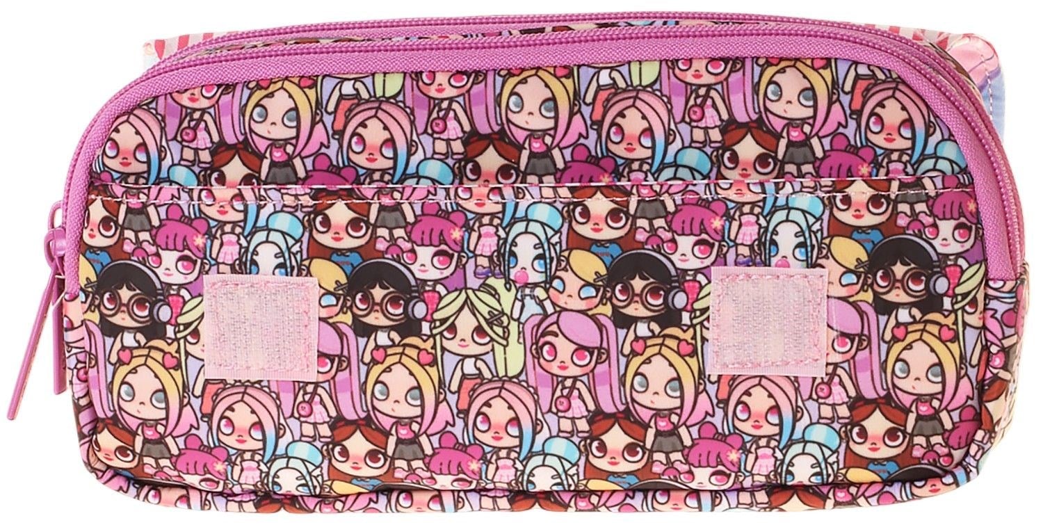 Kaukko Kids Taşıma Askılı Kız Çocuk Nagy Baskılı Şık Kalem Çantası (Pembe) - L5335
