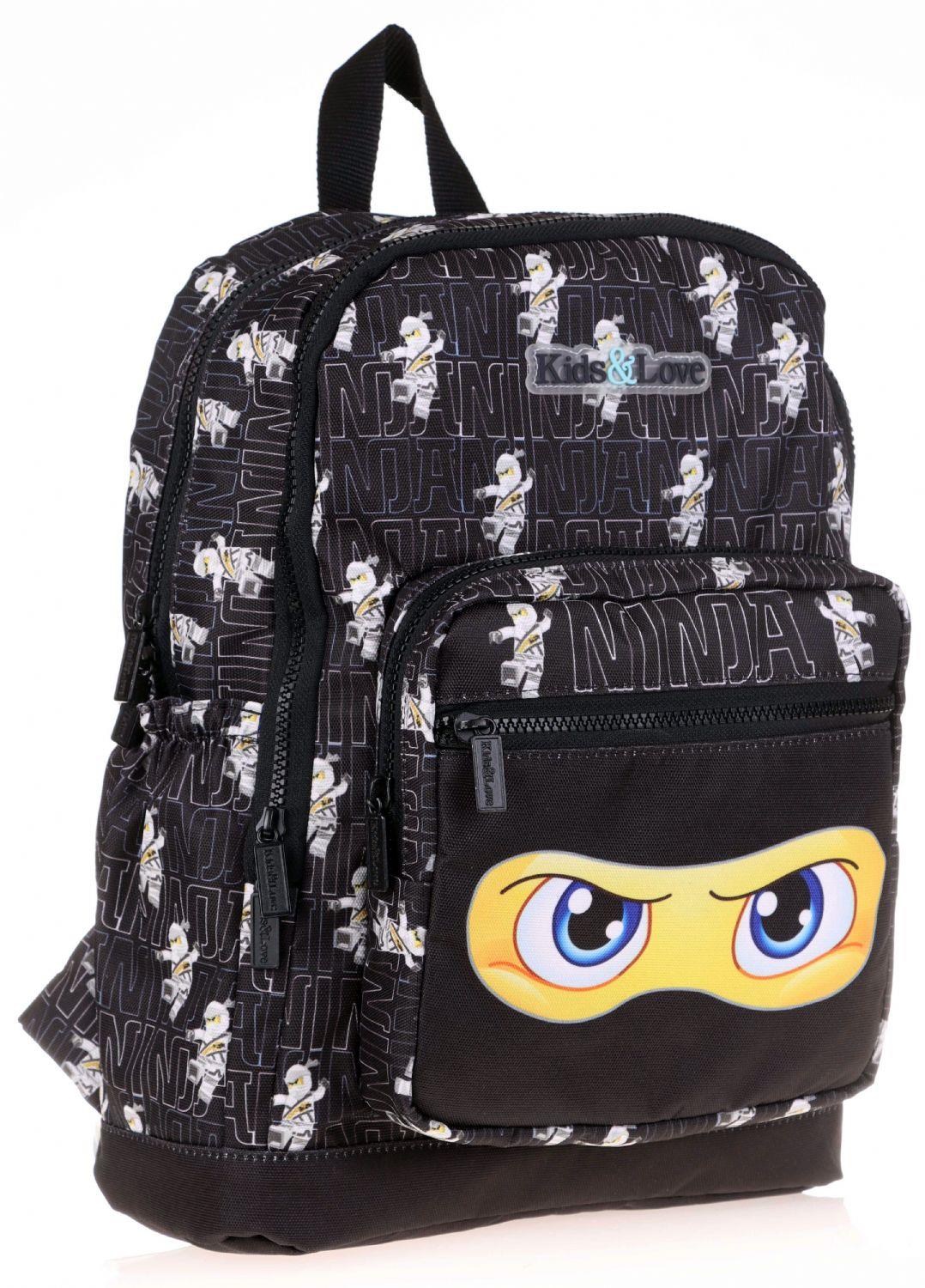 Kaukko Kids&Love Siyah Sarı Ninja İlkokul Çanta Seti - Erkek