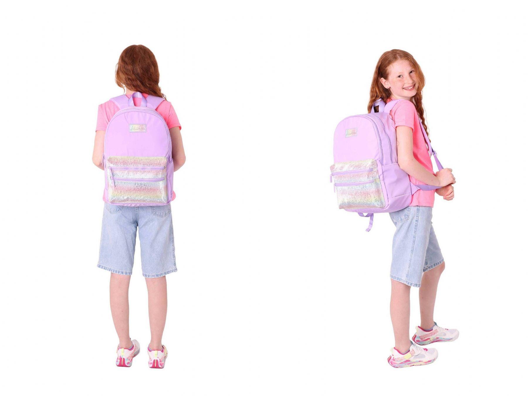 Kaukko Magic Dreams Okul Sırt Çantası ve Şeffaf Kalem Çantası Seti - Kız Çocuk - Pembe Çok Renkli