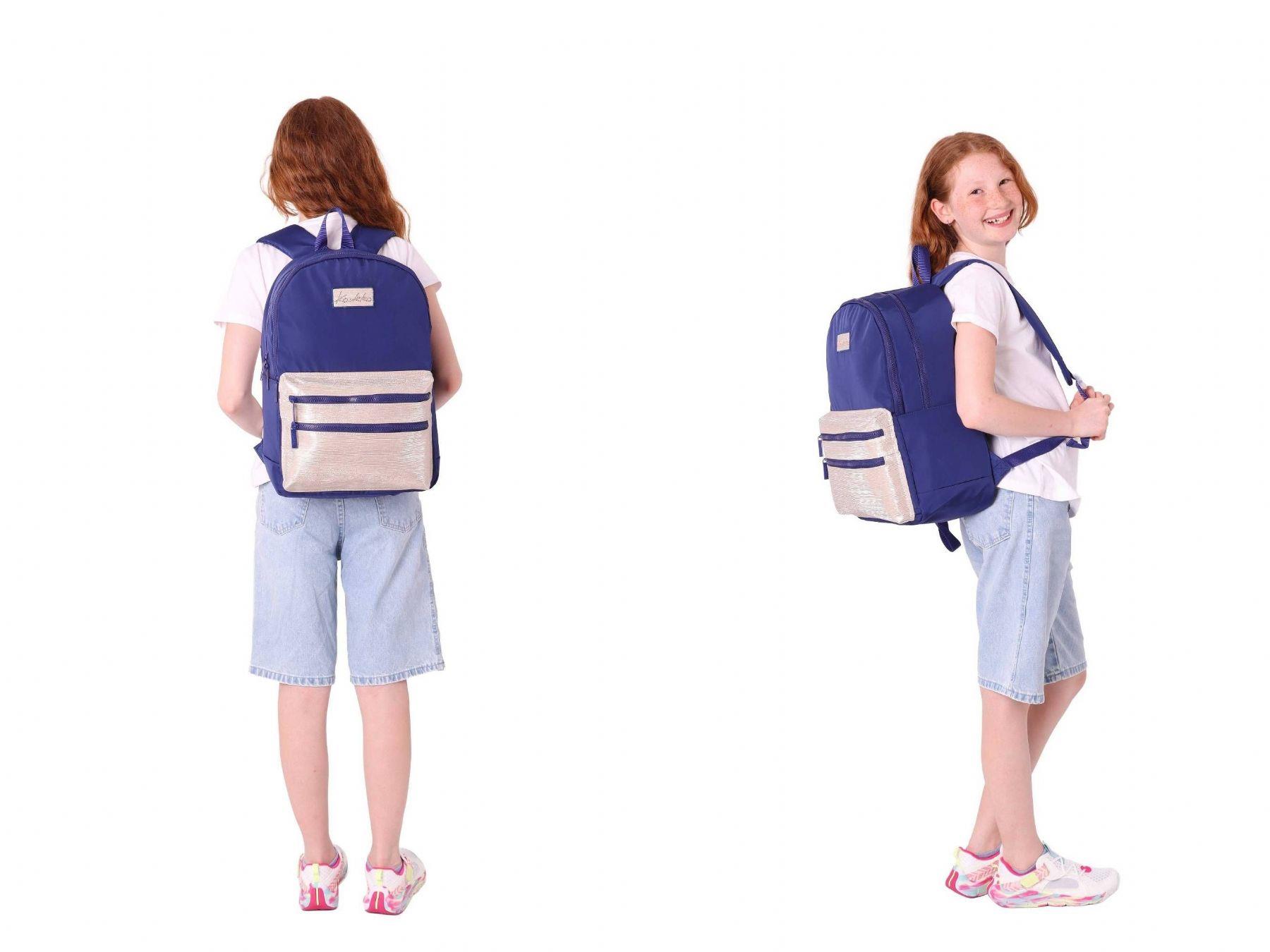 Kaukko Magic Dreams Okul Sırt Çantası ve Şeffaf Kalem Çantası Seti - Kız Çocuk - Lacivert