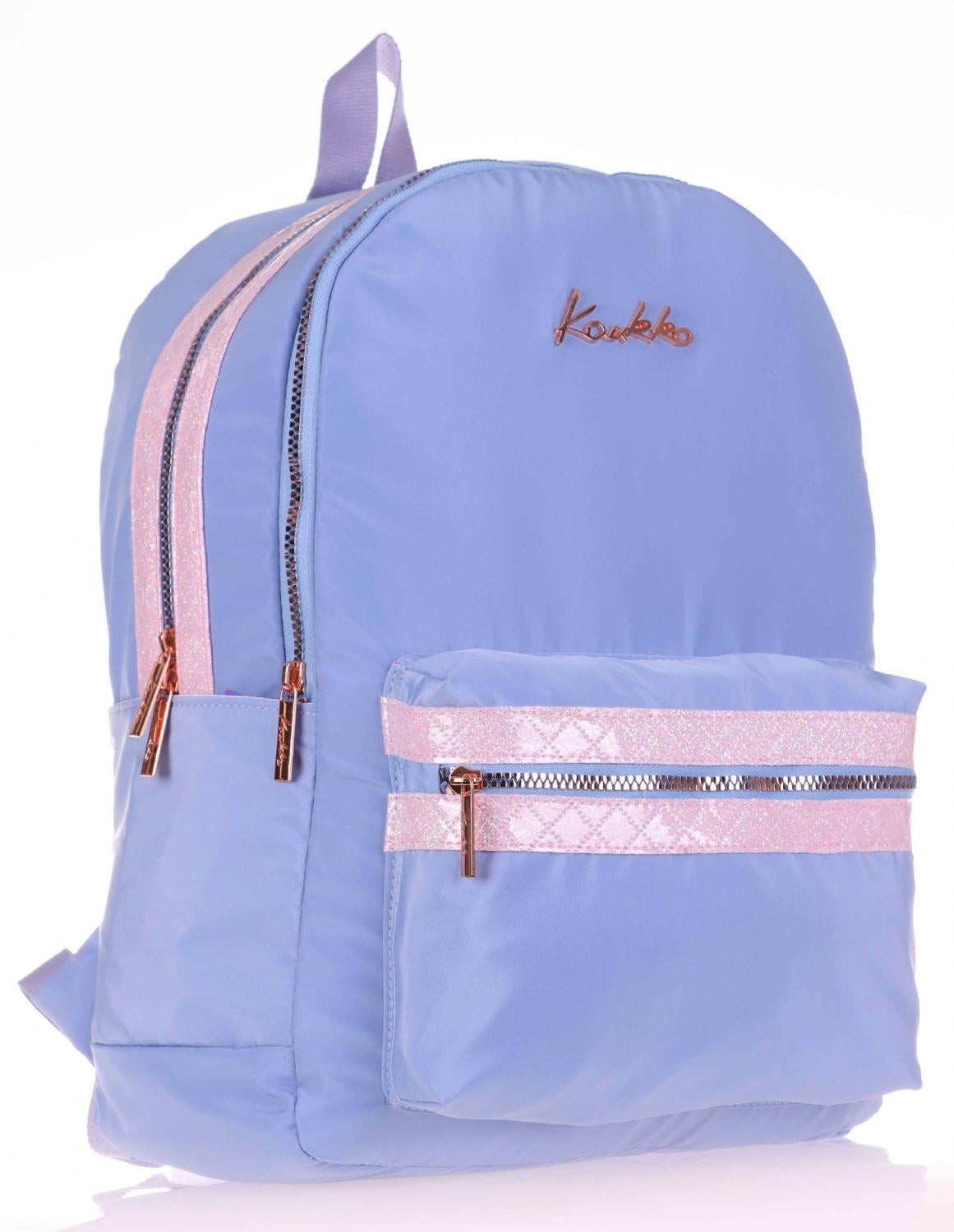 Kaukko Magic Gloss Floral Mavi Kız Okul Çantası - İlkokul Ortaokul